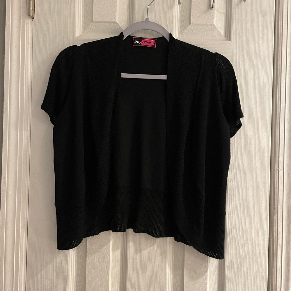 Vintage Y2K Black Half Sweater Size Large.